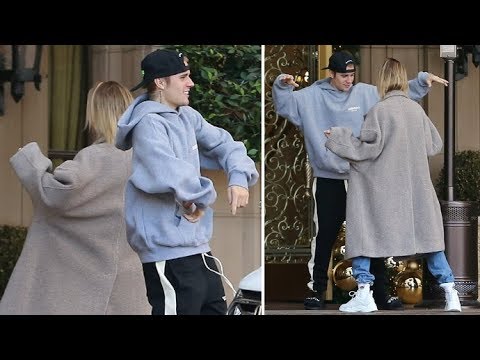 Justin Bieber And Hailey Baldwin Have A DANCE-OFF At The Valet - EXCLUSIVE - YouTube