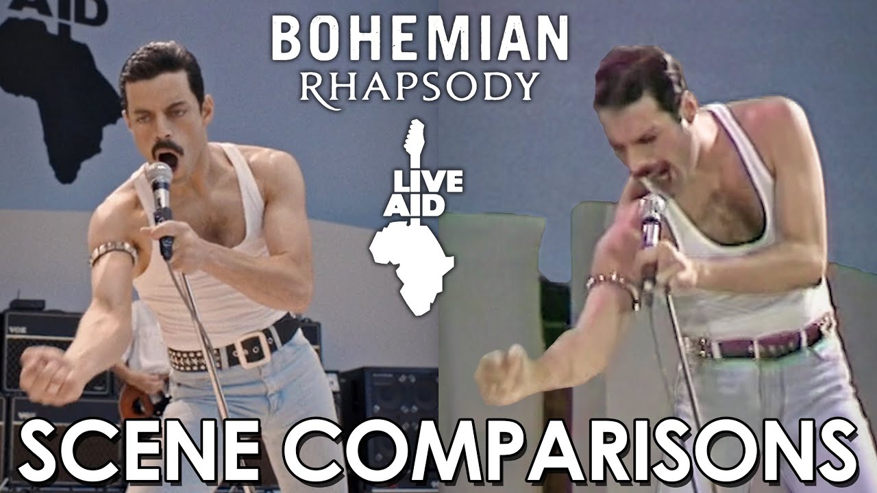 Live Aid | Bohemian Rhapsody (2018) - scene comparisons - YouTube