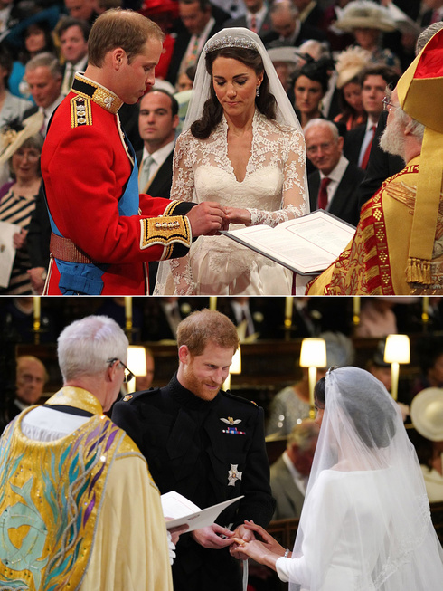 2011年、ウィリアム王子とキャサリン妃による結婚式の様子