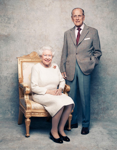 2017年に成婚70周年を迎えたエリザベス女王とフィリップ殿下