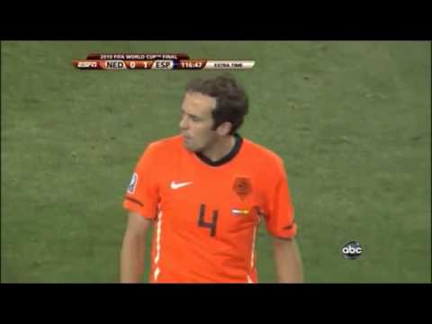W杯2010・決勝：オランダvsスペイン戦　イニエスタ決勝ゴール - YouTube