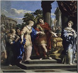 カエサルがクレオパトラ7世とプトレマイオス13世の和解を命令
