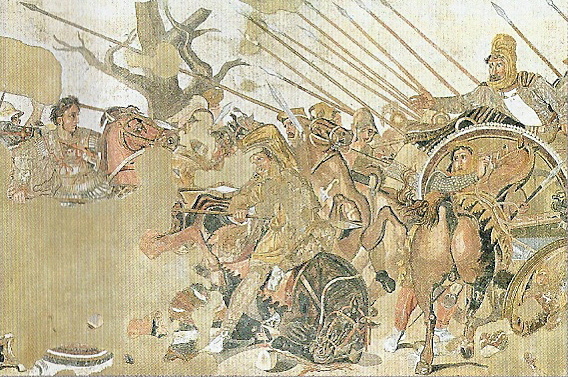 紀元前333年10月（23歳頃）、イッソスの戦いで勝利、エジプトでファラオになる