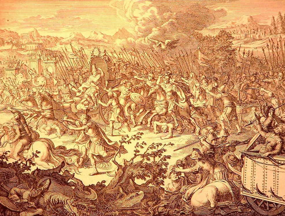 紀元前331年10月（25歳頃）、ガウガメラの戦いに勝利、ダレイオス3世を破る