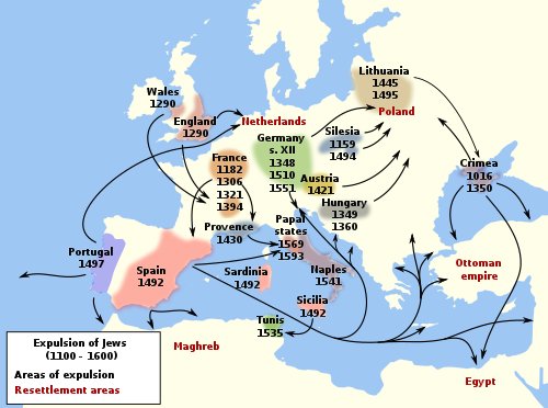 ヨーロッパ各地で「ユダヤ人追放令」が出された