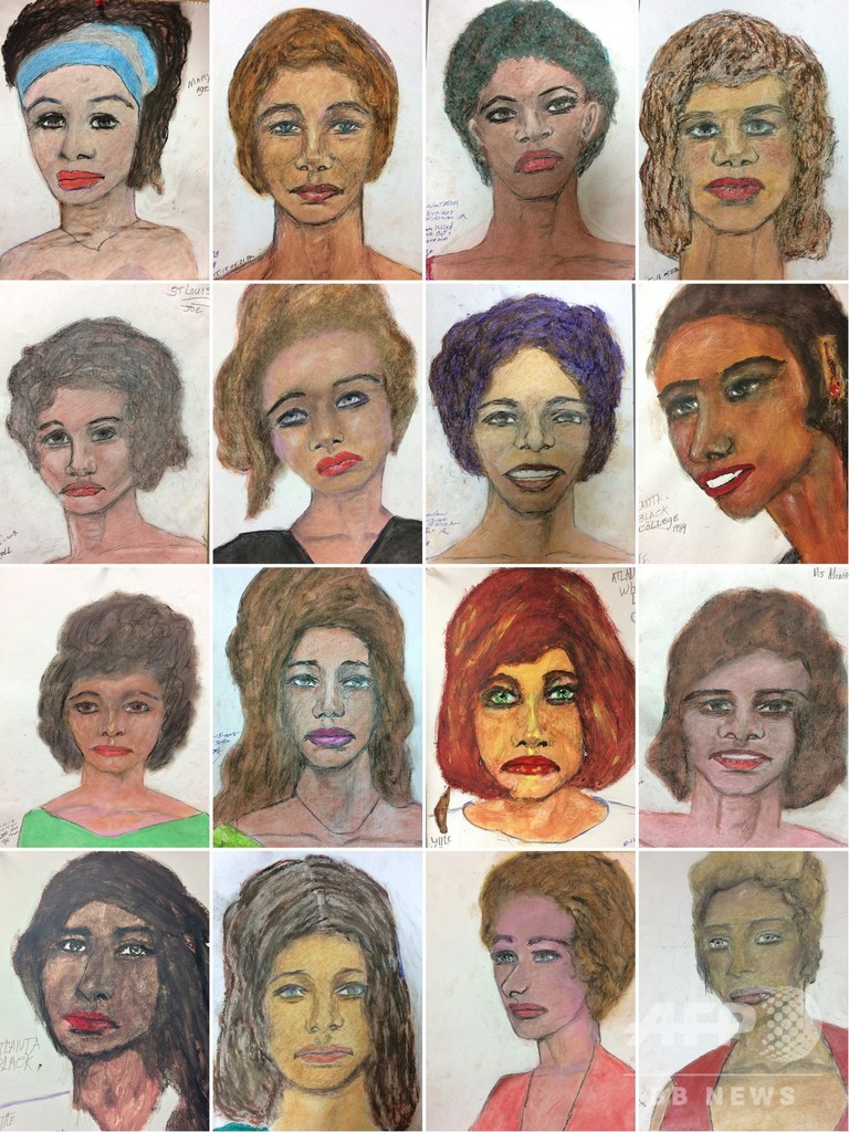 2019年2月にミュエル・リトルが描いた「16人の犠牲者」の画像
