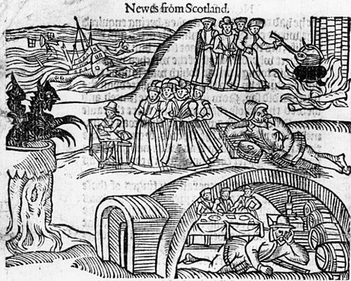 1590年にジェームズ1世によりスコットランドで行われた「ノース・ベリック魔女裁判」