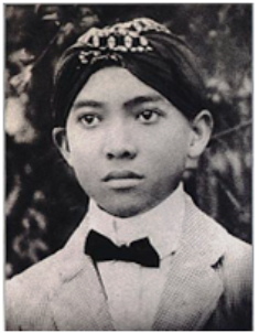 1916年（15歳頃）のスカルノ大統領
