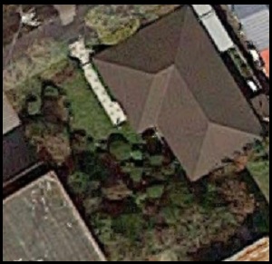 自宅の敷地内を上から撮影した画像