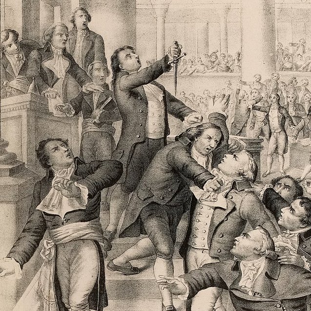 1794年、「テルミドールのクーデター」によりジャコバン派のリーダーであるマクシミリアン・ロベスピエールが倒れる
