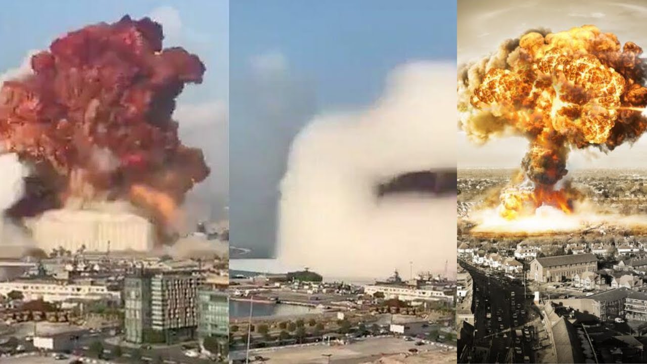 ベイルート港では２度の爆破が起こっている