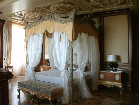 プーチン大統領の自宅の寝室