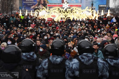 ロシア全土で展開された反体制デモ