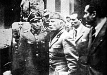 1943年、逮捕されたムッソリーニ
