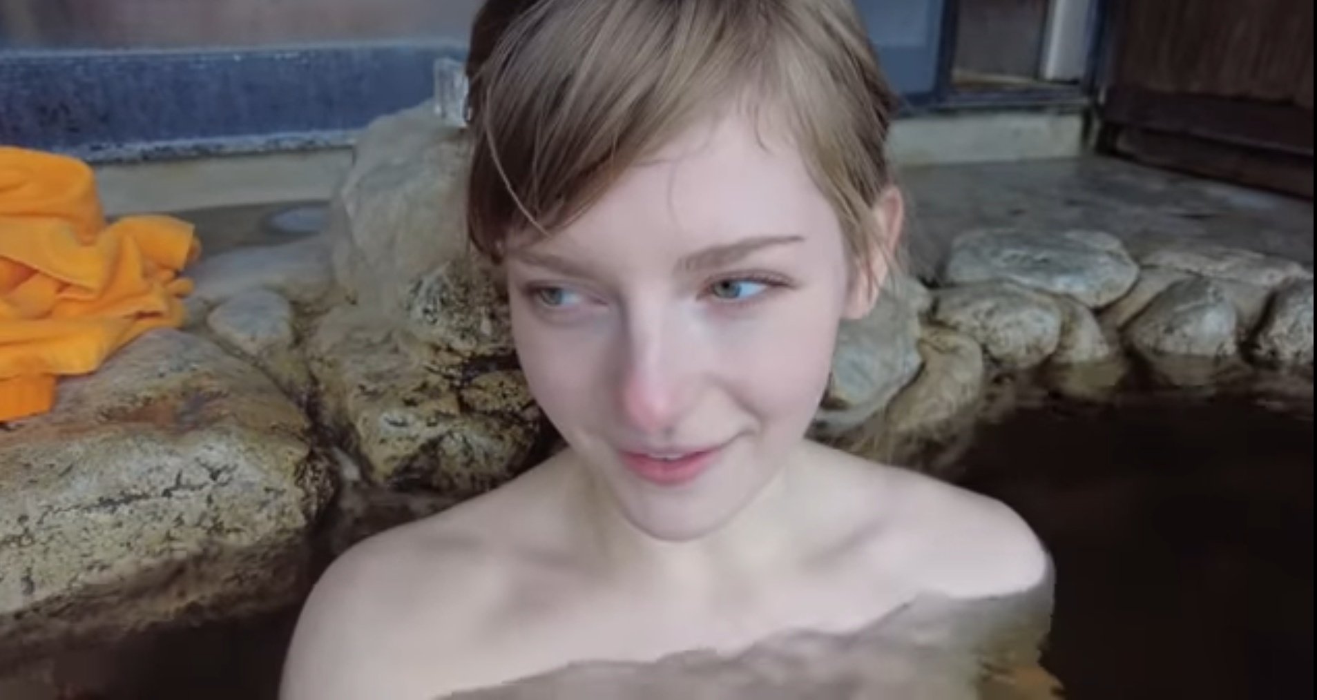 温泉動画が話題になった